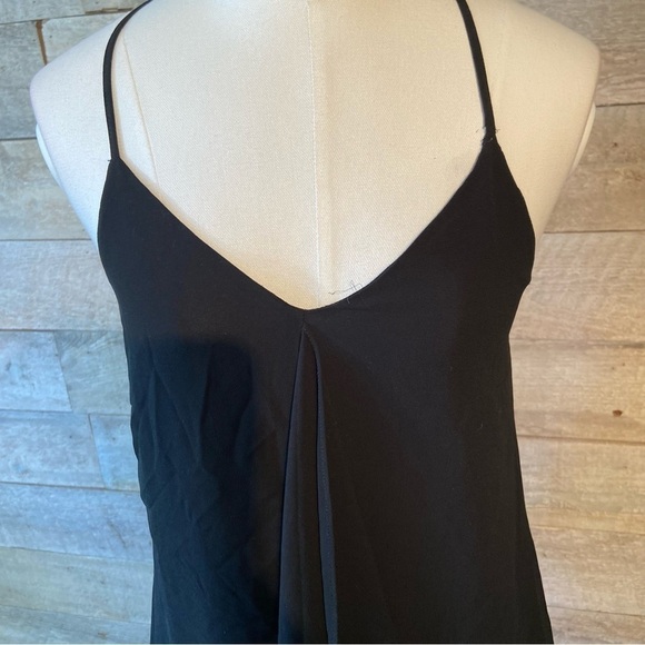 🛍️3/$30 Naked Zebra women’s strappy black ruffled tank top in size  small - Picture 5 of 11